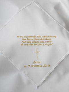 Haftowana szatka chusteczka L