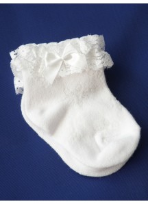 Skarpetki MILUSIE z  koronką i kokardką
