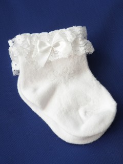 Skarpetki MILUSIE z  koronką i kokardką
