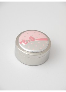 Pudełeczko na pierwszy ząbek- zdobienie różowe