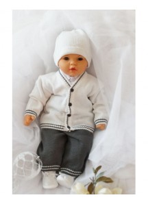 Komplet do chrztu dla chłopczyka-biały