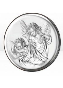 Srebrny Obrazek z Aniołkiem 11cm