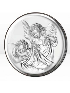 Srebrny Obrazek z Aniołkiem 11cm