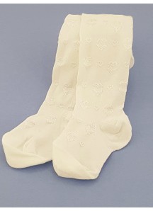 Rajstopki żakardowe BIAŁE