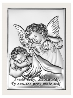 Srebrny Obrazek - Aniele Boży 3