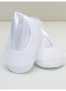 Pantofelki z szarfą-koronkowe 2