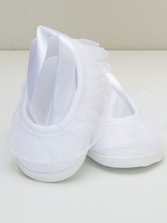 Pantofelki z szarfą-koronkowe 2