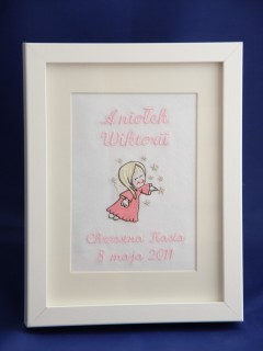 Haftowany Anioł - z dedykacją