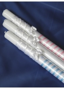 Ręcznie zdobiona świeca -atłas