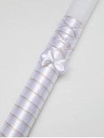 Ręcznie zdobiona świeca -atłas zdobienie złote