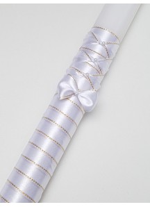 Ręcznie zdobiona świeca -atłas zdobienie złote